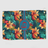 Serviette de golf Paradis Tropical Turquoise (Horizontal)
