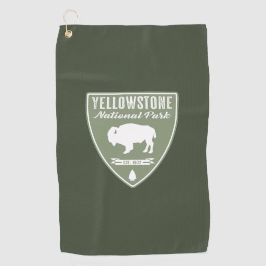 Serviette De Golf Parc national de Yellowstone Bison (Devant)