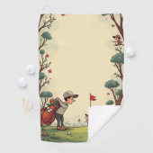 Serviette De Golf Parcours de Cartoon (En situation)
