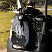 Serviette De Golf Parcours de golf Golfer Silhouette Citation Black 