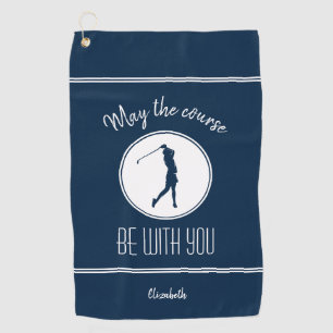 Serviette De Golf Parcours de golf Lady Golfeur Monogram Pro Moderne