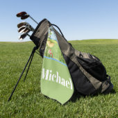 Serviette De Golf Parcours de golf tropical Monogram (Vert)