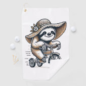 Serviette De Golf Paresseux à vélo (En situation)