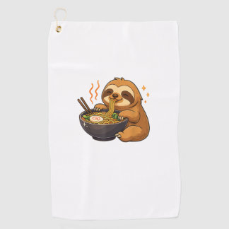 Serviette De Golf Paresseux avec Nouilles Ramen Kawaii Paresseux T-S