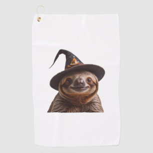 Serviette De Golf Paresseux sorcière Halloween friandise ou farce ci