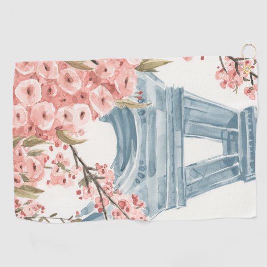 Serviette De Golf Paris Cerise Blossoms (Horizontal)