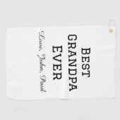 Serviette De Golf Paris grand-père jamais grand-père cadeaux nom sim (Horizontal)