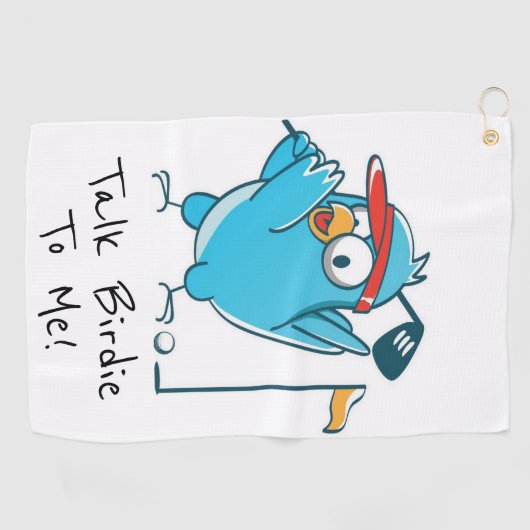 Serviette De Golf Parle-Moi Birdie !  (Horizontal)