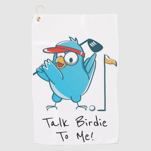 Serviette De Golf Parle-Moi Birdie ! (Devant)