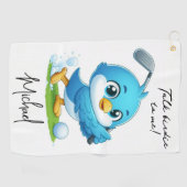 Serviette De Golf Parlez-moi d'oiseau, Mignonne Golfing (Horizontal)