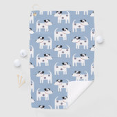 Serviette De Golf Parson Jack Russell Terrier Chien Motif bleu (En situation)
