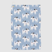 Serviette De Golf Parson Jack Russell Terrier Chien Motif bleu (Devant)