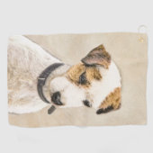 Serviette De Golf Parson Jack Russell Terrier Peinture - Dog Art (Horizontal)