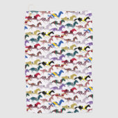 Serviette De Golf Partez pour les courses de chevaux Jockey Motif en (Devant)