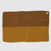 Serviette De Golf Partie Brown foncé clair demi-côtés (Horizontal)