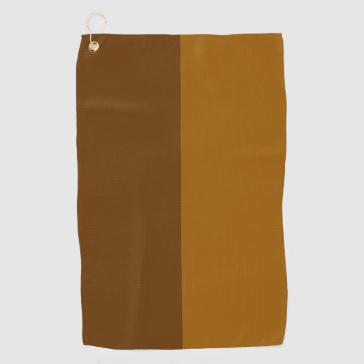 Serviette De Golf Partie Brown foncé clair demi-côtés (Devant)