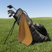 Serviette De Golf Partie Brown foncé clair demi-côtés (Vert)
