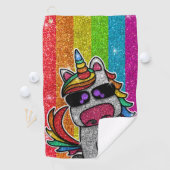 Serviette De Golf Parties scintillant arc-en-ciel Unicorn Sparkly LG (En situation)