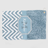 Serviette De Golf Parties scintillant Chevron (Horizontal)