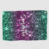 Serviette De Golf Parties scintillant colorée (Horizontal)