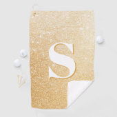 Serviette De Golf Parties scintillant d'or Personnalisé Monogramme s (En situation)