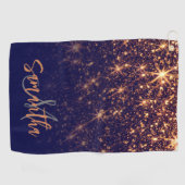 Serviette De Golf Parties scintillant dorée (Horizontal)