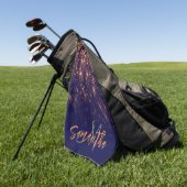 Serviette De Golf Parties scintillant dorée (Vert)