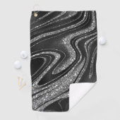 Serviette De Golf Parties scintillant en argent monogramme (En situation)