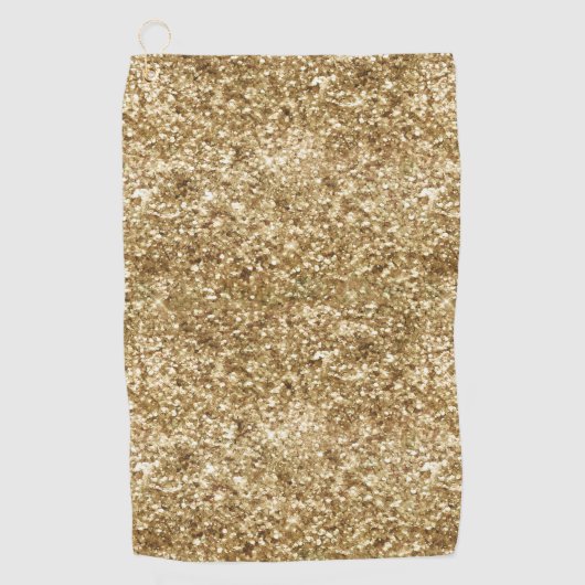 Serviette De Golf Parties scintillant Gold Confetti (Devant)