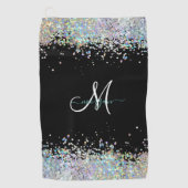 Serviette De Golf Parties scintillant holographique Rainbow Pastels (Devant)