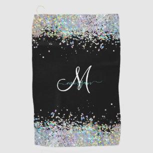 Serviette De Golf Parties scintillant holographique Rainbow Pastels 