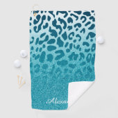 Serviette De Golf Parties scintillant Leopard (En situation)