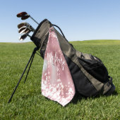 Serviette De Golf Parties scintillant or rose (Vert)