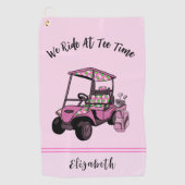 Serviette De Golf Parties scintillant rose amusante Golf Panier Dame (Devant)