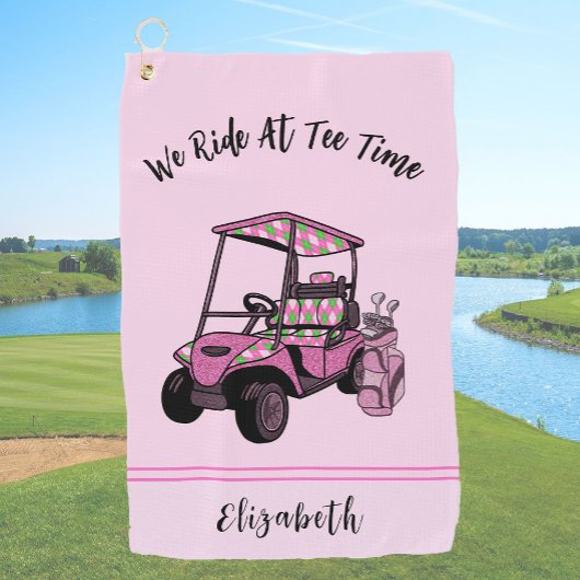 Serviette De Golf Parties scintillant rose amusante Golf Panier Dame