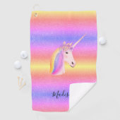 Serviette De Golf Parties scintillant Unicorne arc-en-ciel Éclats Pe (En situation)