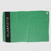 Serviette De Golf Parties scintillant verte, Arrière - plan Parties  (Horizontal)