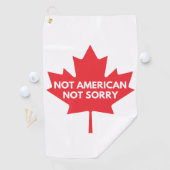 Serviette De Golf Pas Américain, Pas Désolé Golf Towel (En situation)