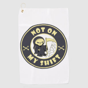 Serviette De Golf Pas sur mon poste Grim Reaper Citation d'Halloween