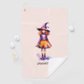 Serviette De Golf Pastel Cute Witch Girl - Halloween esthétique (2) (En situation)