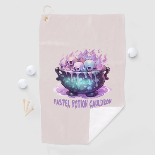 Serviette De Golf Pastel Potion Cauldron (En situation)