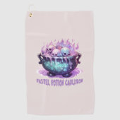 Serviette De Golf Pastel Potion Cauldron (Devant)