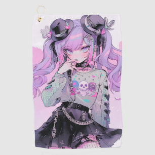 Serviette De Golf Pastel Purple Gothique Lolita Anime Girl