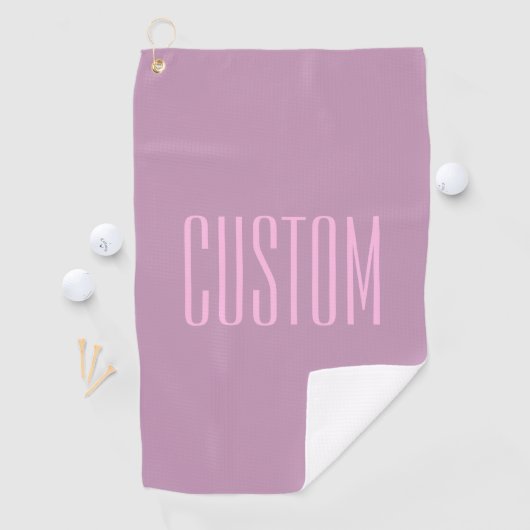 Serviette De Golf Pastel Purple & Pink clair | Texte modifiable mode (En situation)