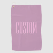 Serviette De Golf Pastel Purple & Pink clair | Texte modifiable mode (Devant)
