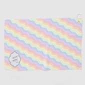Serviette De Golf Pastel Rainbow Waves Golf Towne (Horizontal)