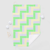 Serviette De Golf Pastel Rectangles Lignes en pointillé blanc Motif (En situation)