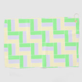 Serviette De Golf Pastel Rectangles Lignes en pointillé blanc Motif (Horizontal)