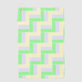 Serviette De Golf Pastel Rectangles Lignes en pointillé blanc Motif (Devant)