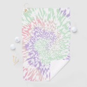 Serviette De Golf Pastel Spiral Shibori Floral Tie Dye Hippie Retro (En situation)